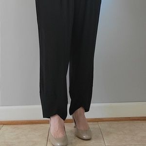 Eileen Fisher black silk dress pants - size L